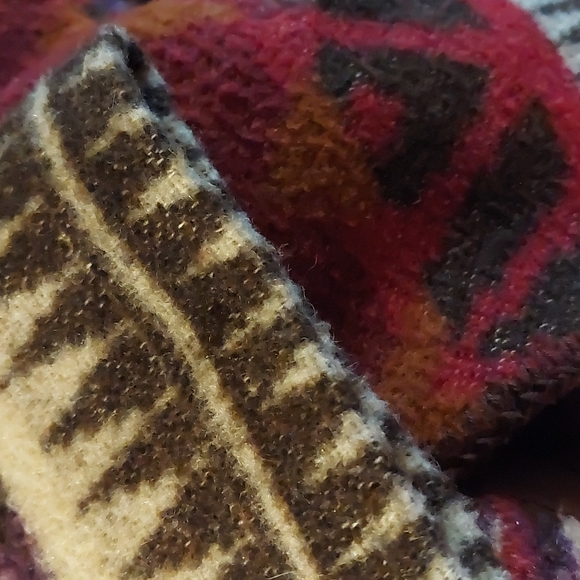 Southwest Style Wool Blend Blazer, 3/4 Sleeves, Sz M - Picture 9 of 10